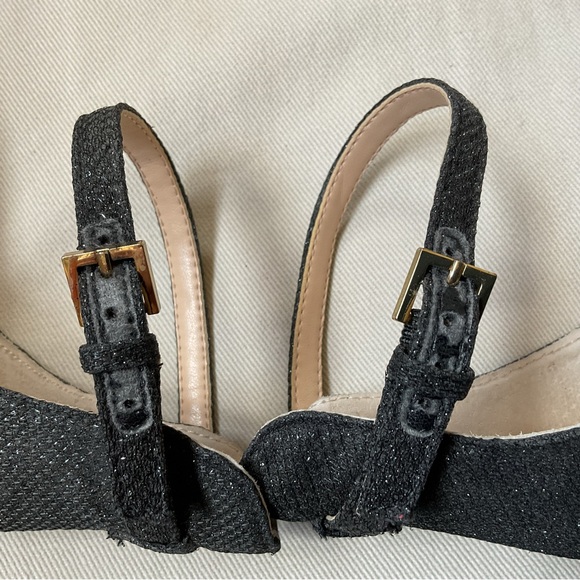 Vince Camuto ‘Court’ Elegant Ankle Strap Sandal Sparkly Black Women’s Size 11M - Picture 7 of 8